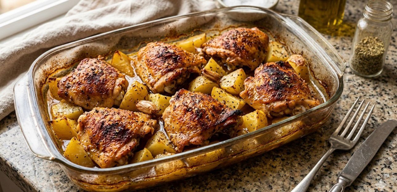 Sobrecoxa Assada com Batata